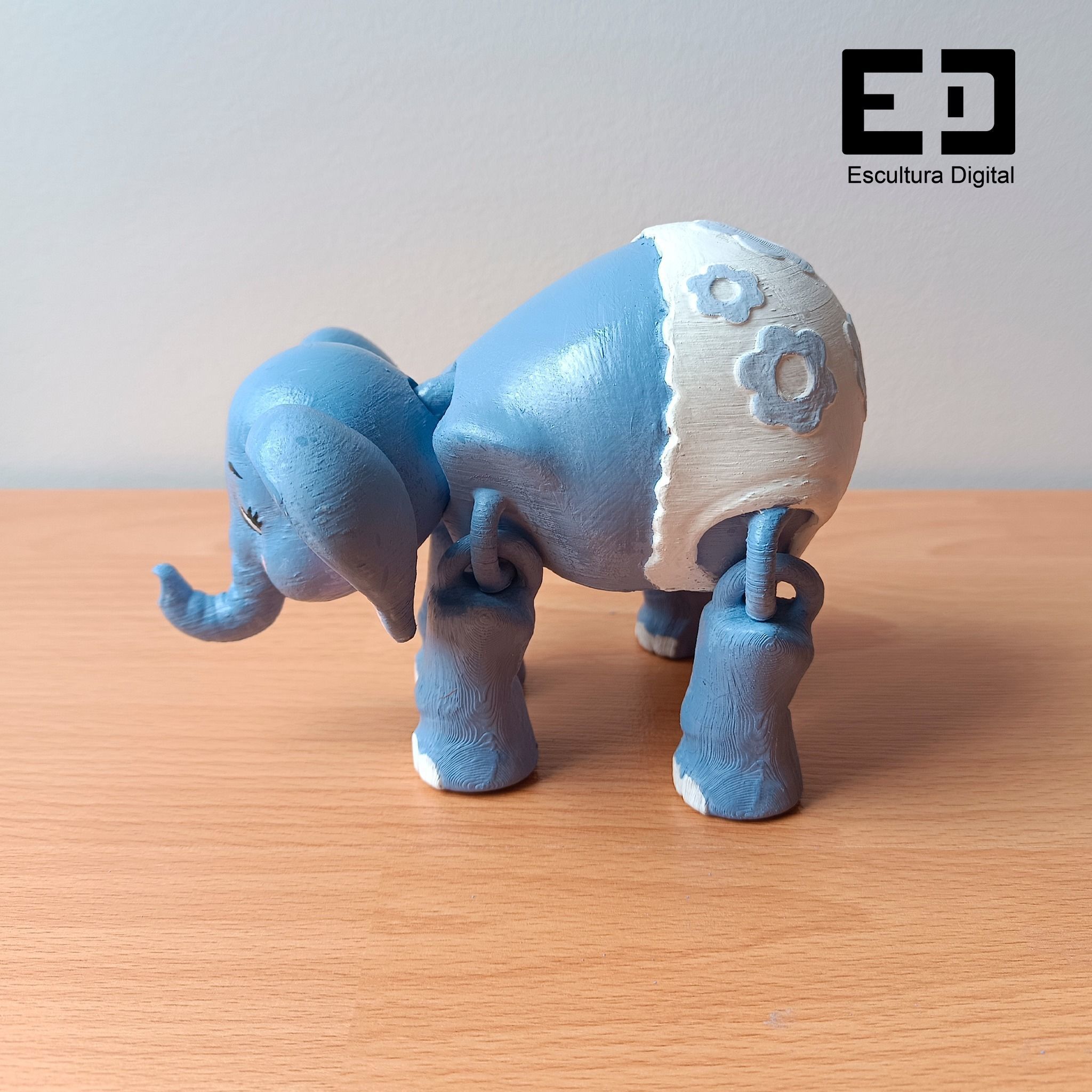 Baby elephant 3D print model_6