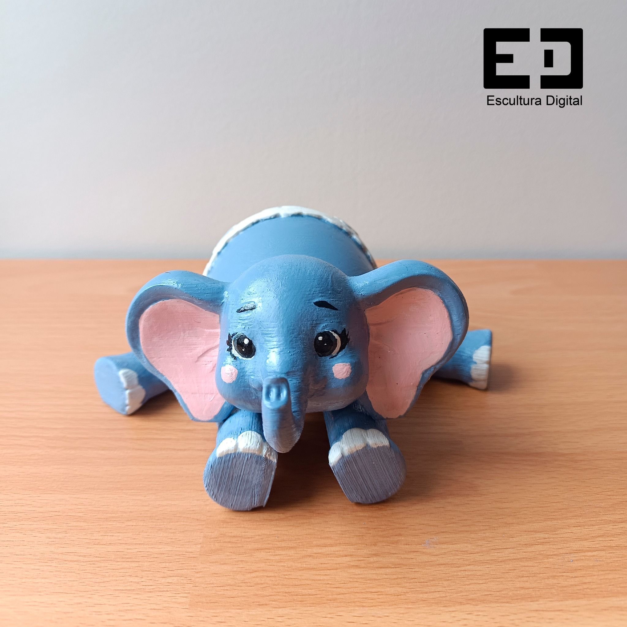 Baby elephant 3D print model_3
