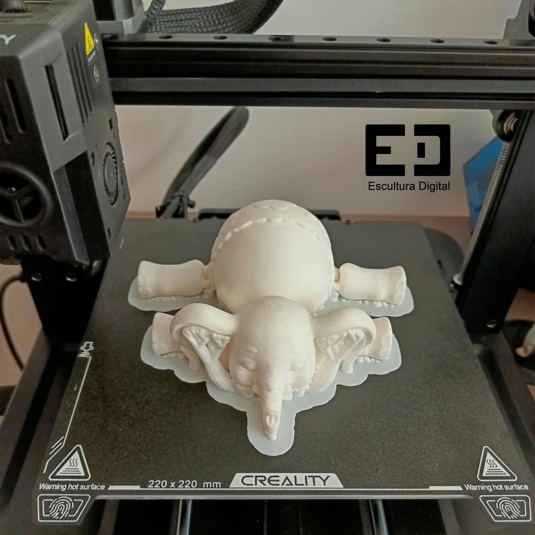 Baby elephant 3D print model_1