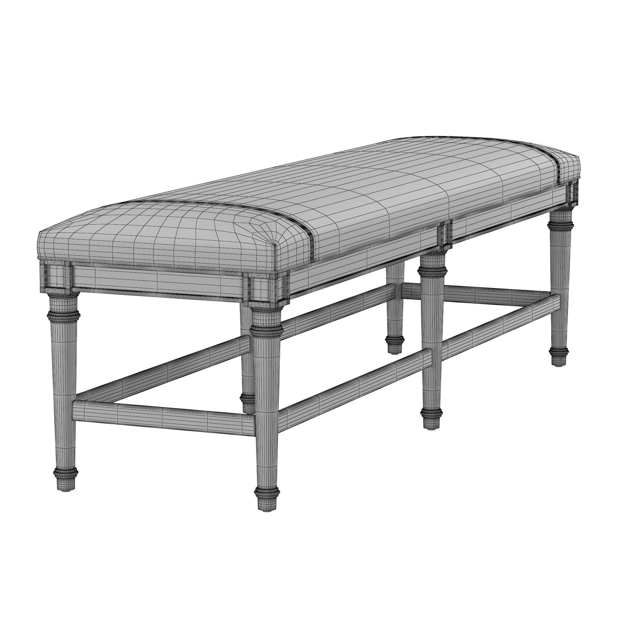 Bridgeway 60 Bench Dune 3D model_5