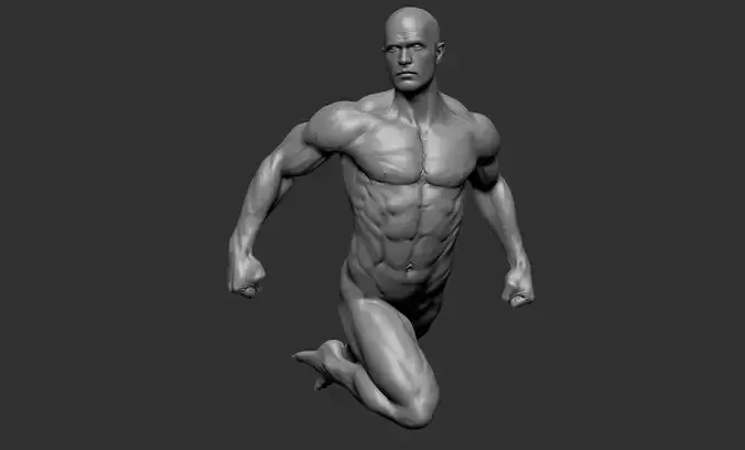 Male Full Body Sculpt Pose 20 3D model
