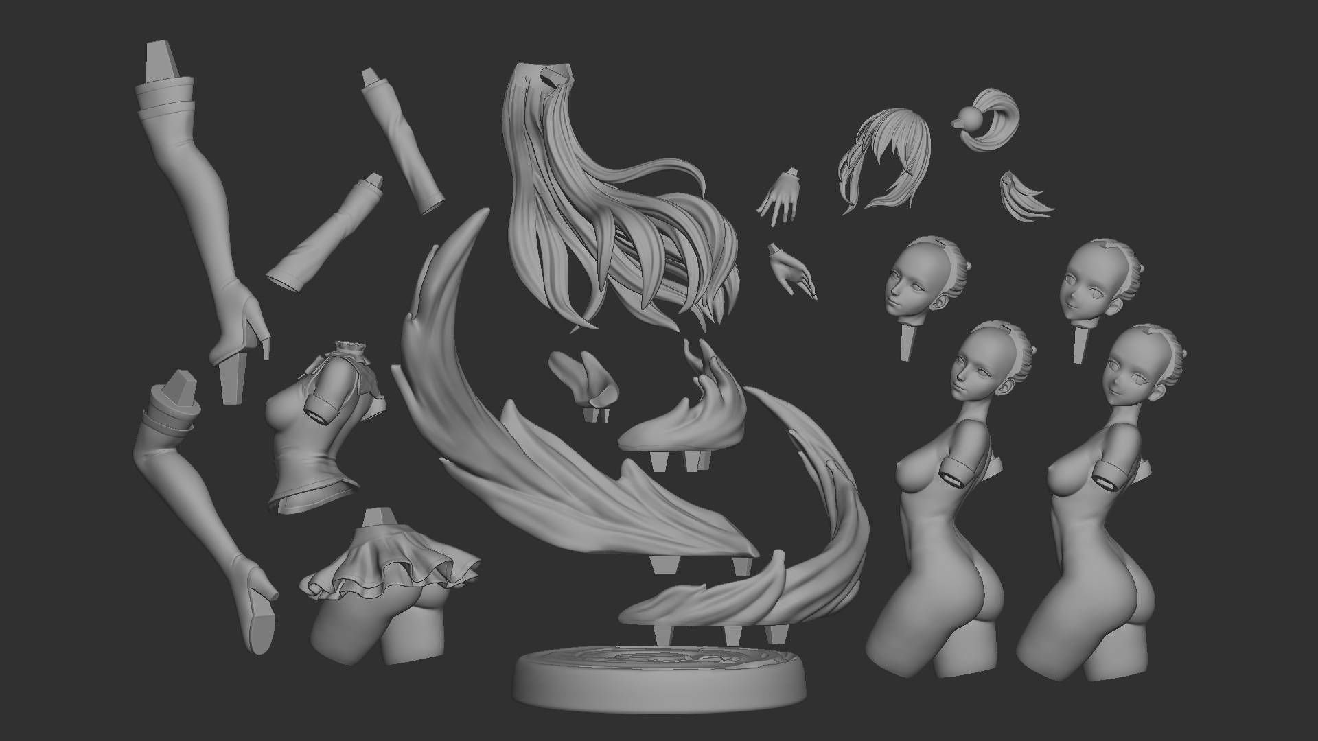 Aqua Konosuba 3D print model_3