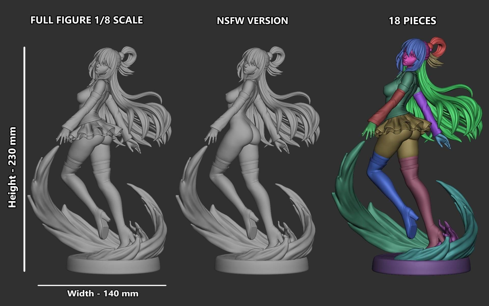 Aqua Konosuba 3D print model_2