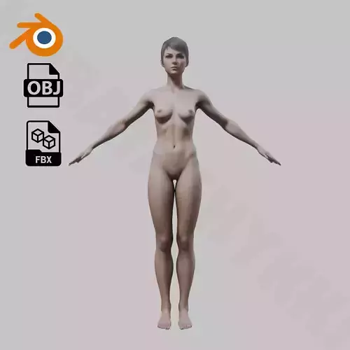Woman NSFW low poly 