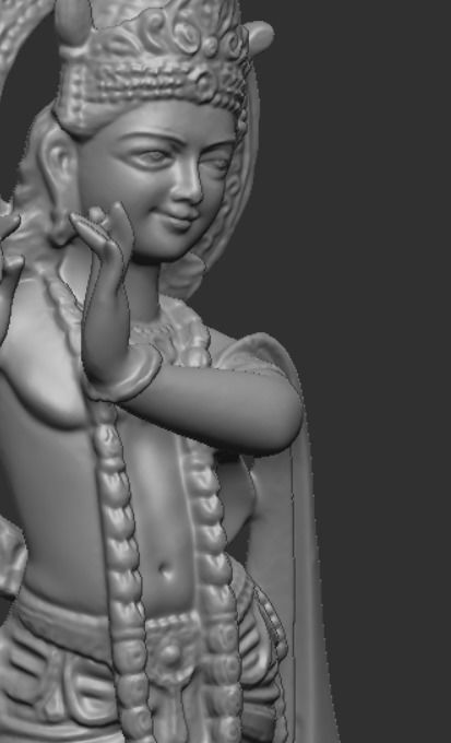 krishna murti 3D print model_2
