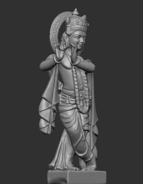 krishna murti 3D print model_3