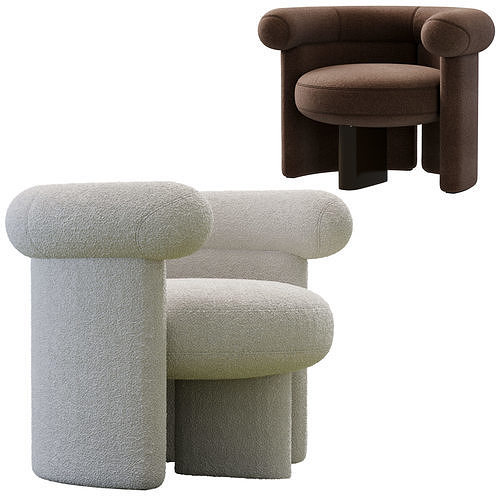 Armchair Jeanette By Meridiani 3D model 3
