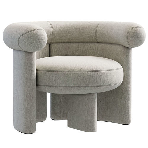 Armchair Jeanette By Meridiani 3D model 4