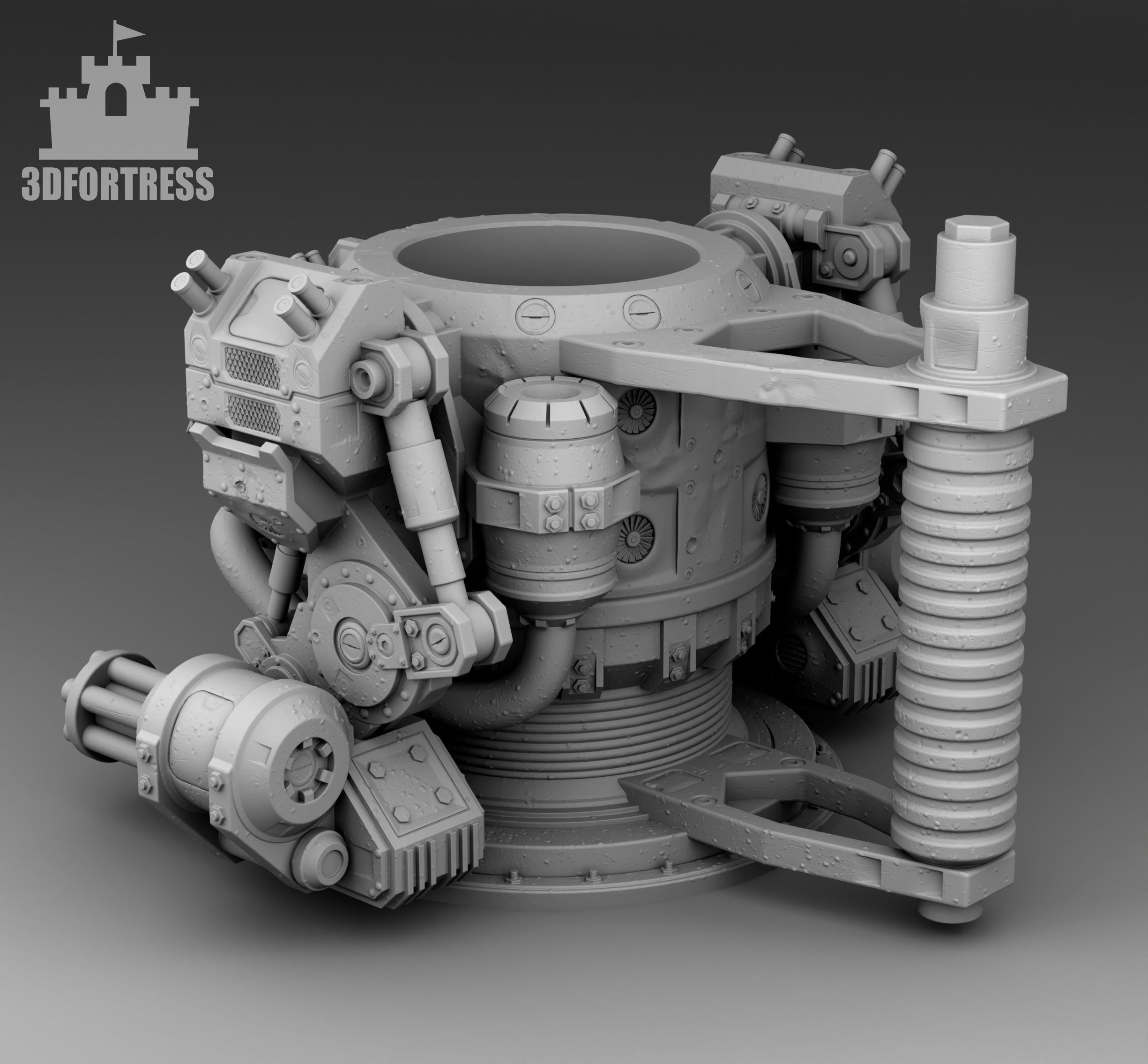 CombatRobotMug 3D print model_1