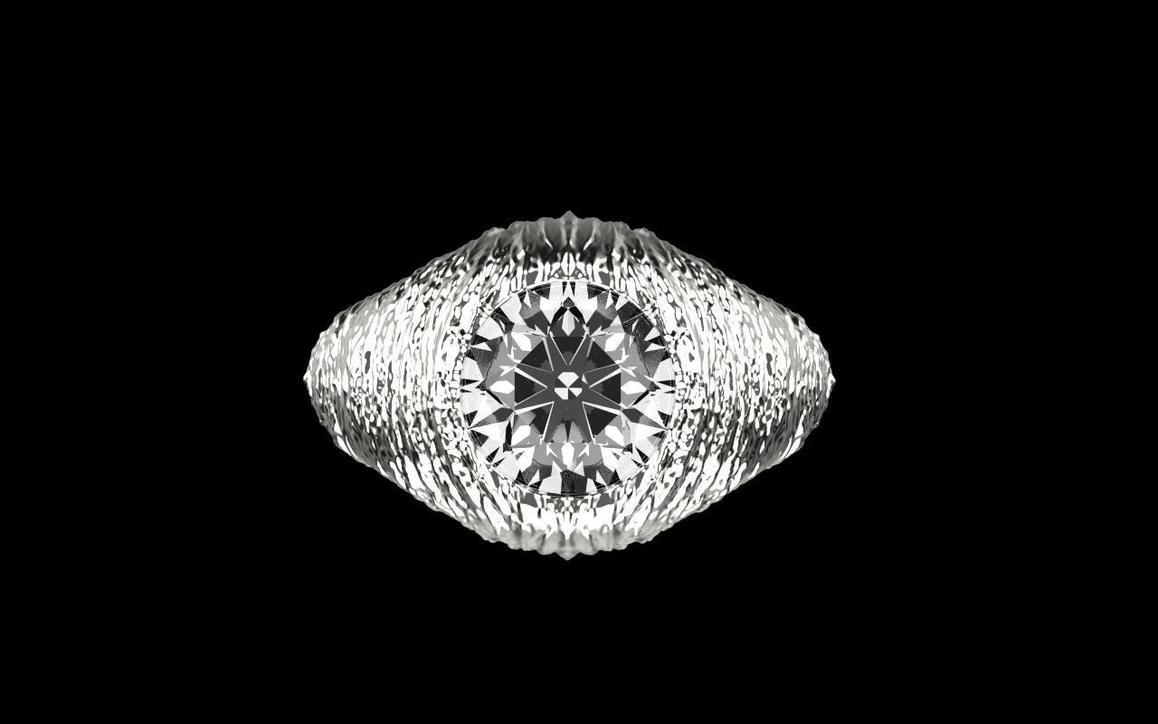 textured signet ring model 907 3D print model_18