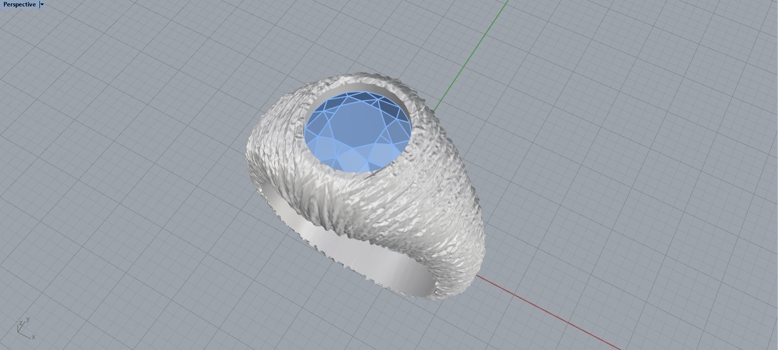 textured signet ring model 907 3D print model_11