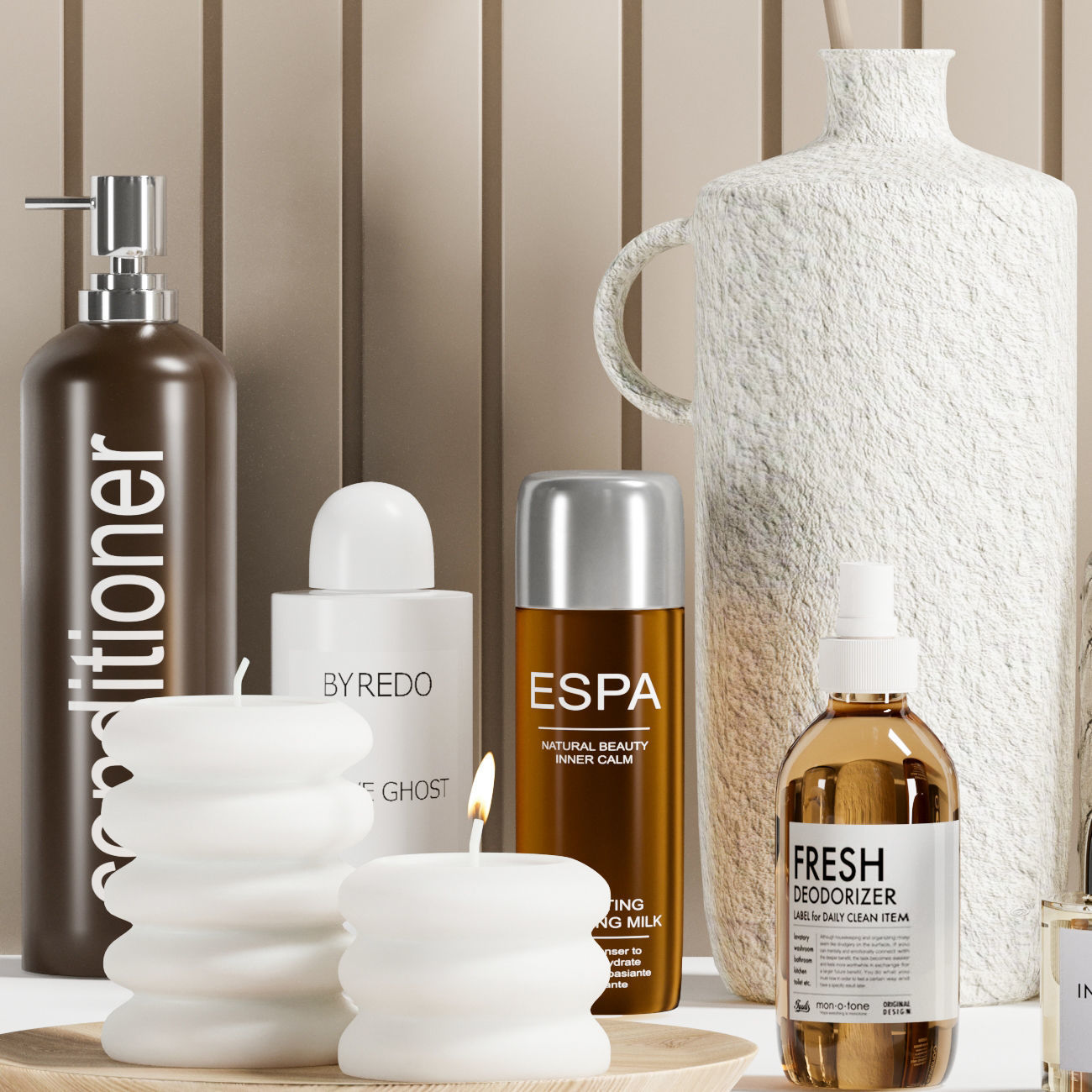 Decor set for bathroom 3D model_2