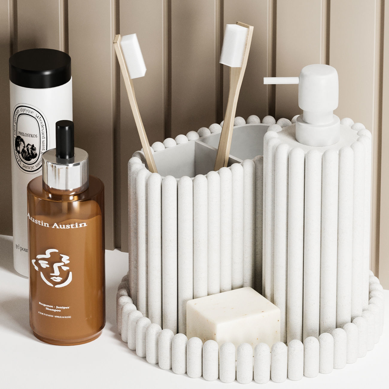 Decor set for bathroom 3D model_1