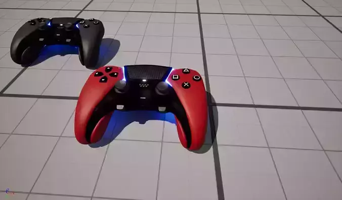 Red Joystick Model - High Quality and Detailed 3D Model