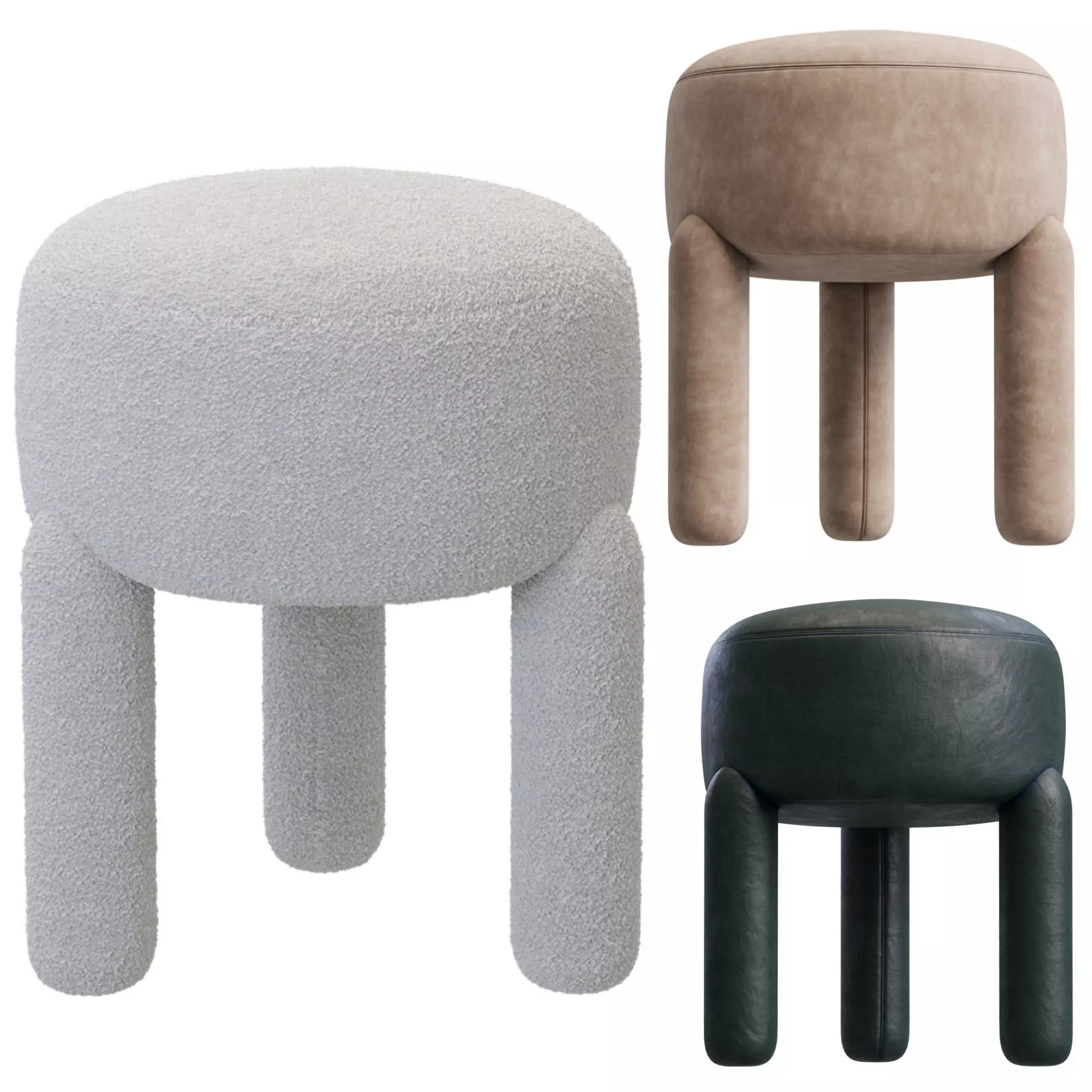 Pouf Gino By Meridiani 3D model_0