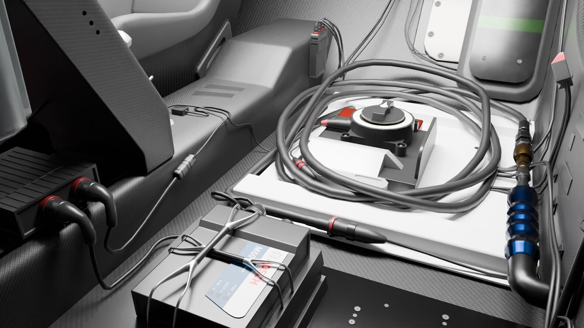 Generic Race Car Interior Based on GT3 and GT300 Low-poly 3D model_3