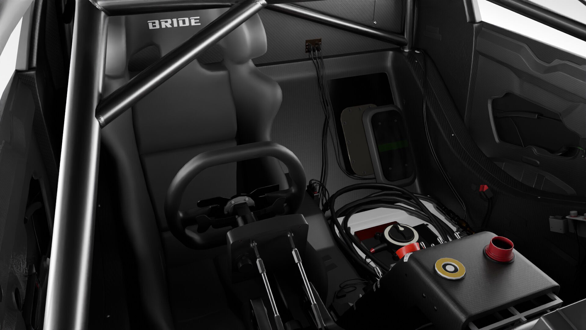 Generic Race Car Interior Based on GT3 and GT300 Low-poly 3D model_2