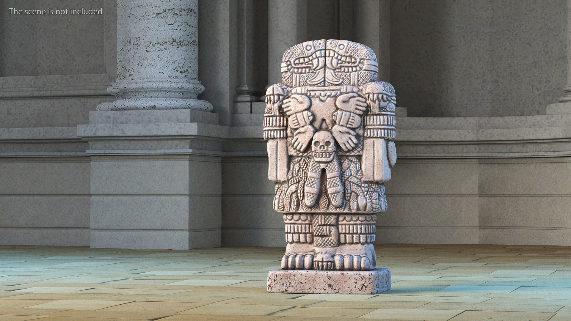 Coatlicue Aztec Decorative Statue for 3D Print 3D print model