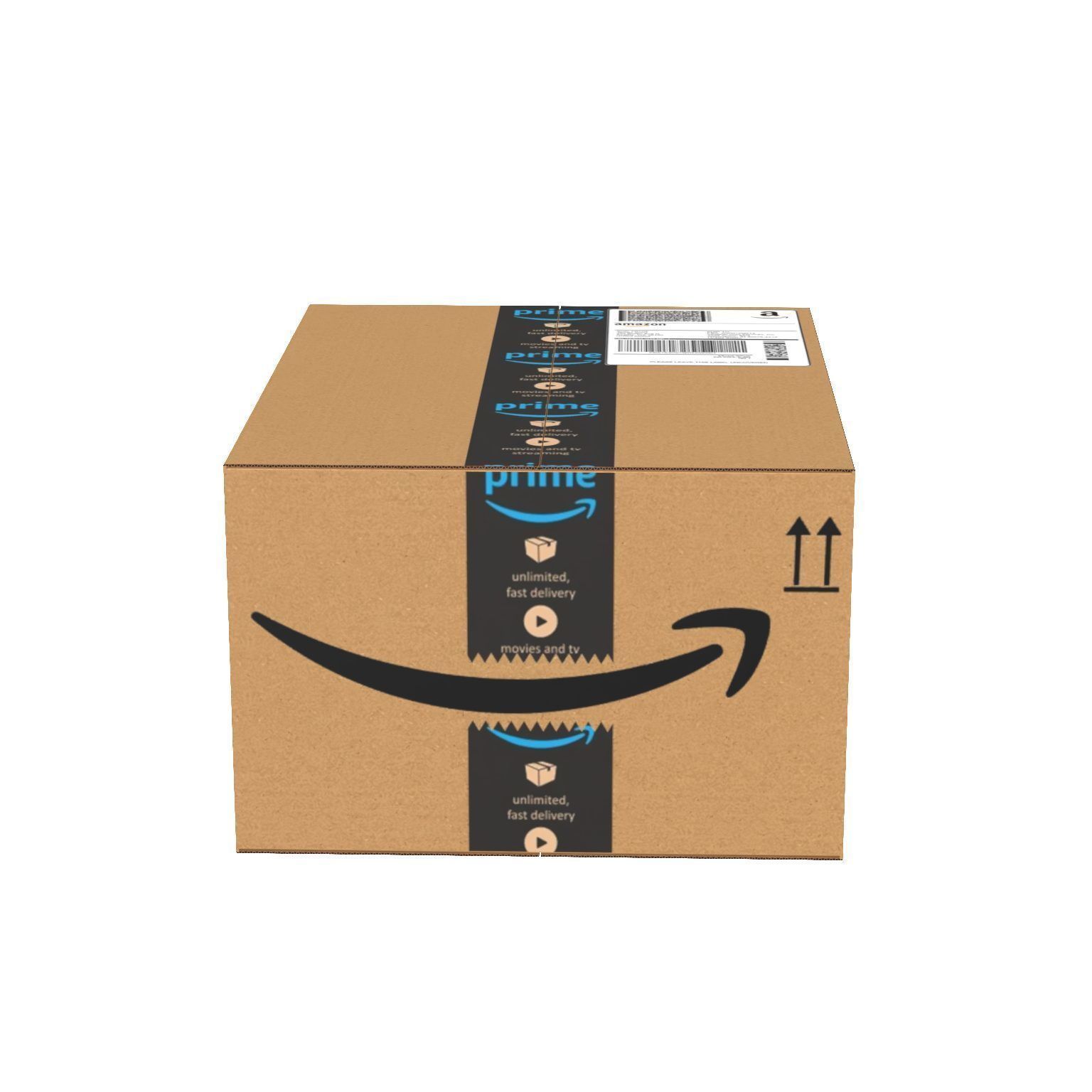 Amazon box 2J PBR 02 Low-poly 3D model_6