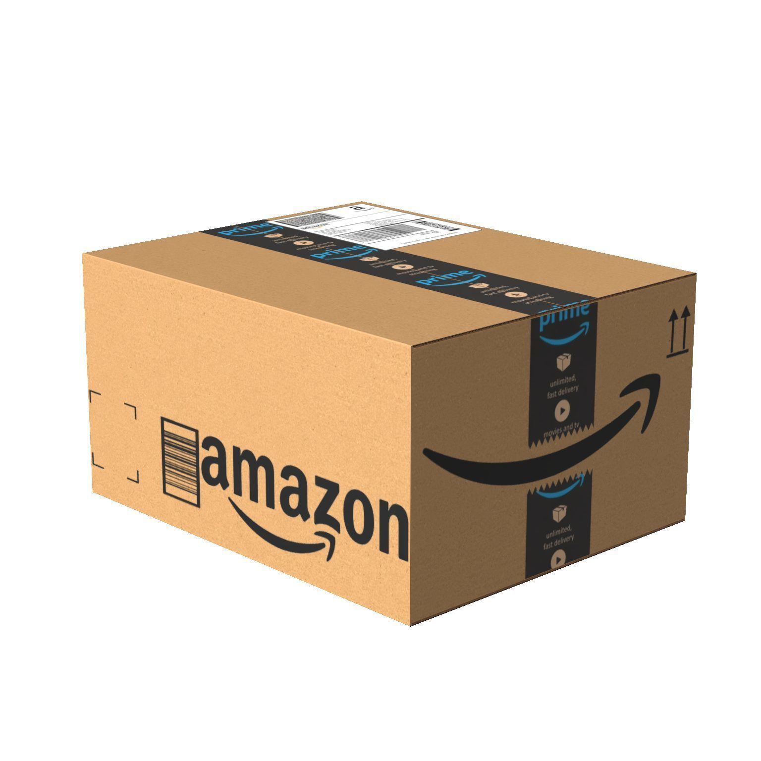 Amazon box 2J PBR 02 Low-poly 3D model_7