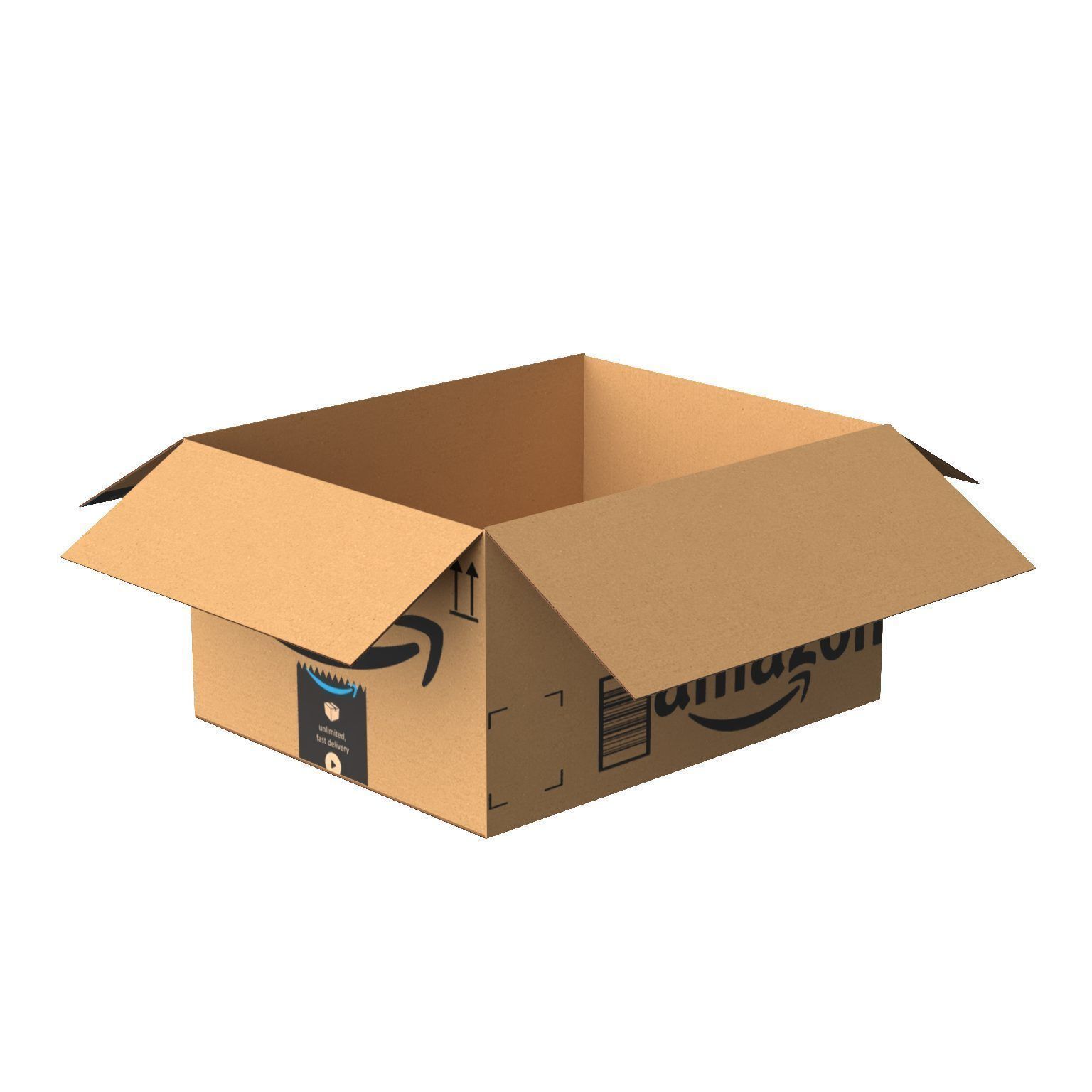 Amazon box 2J PBR 02 Low-poly 3D model_14