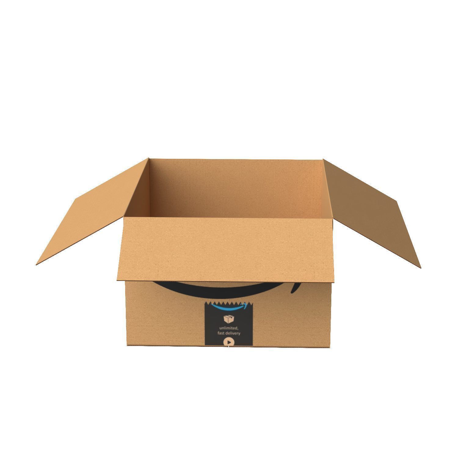 Amazon box 2J PBR 02 Low-poly 3D model_15