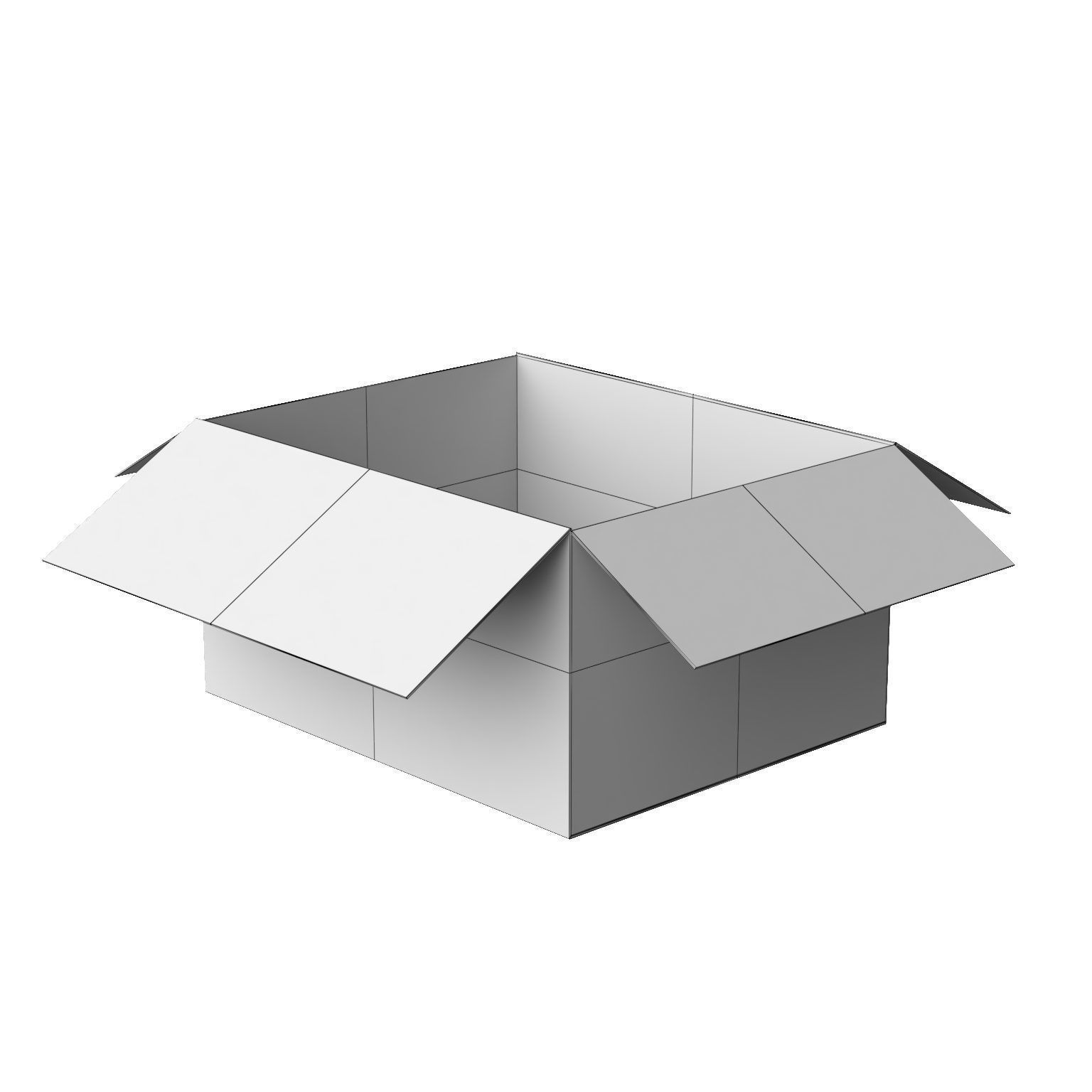 Amazon box 2J PBR 02 Low-poly 3D model_21