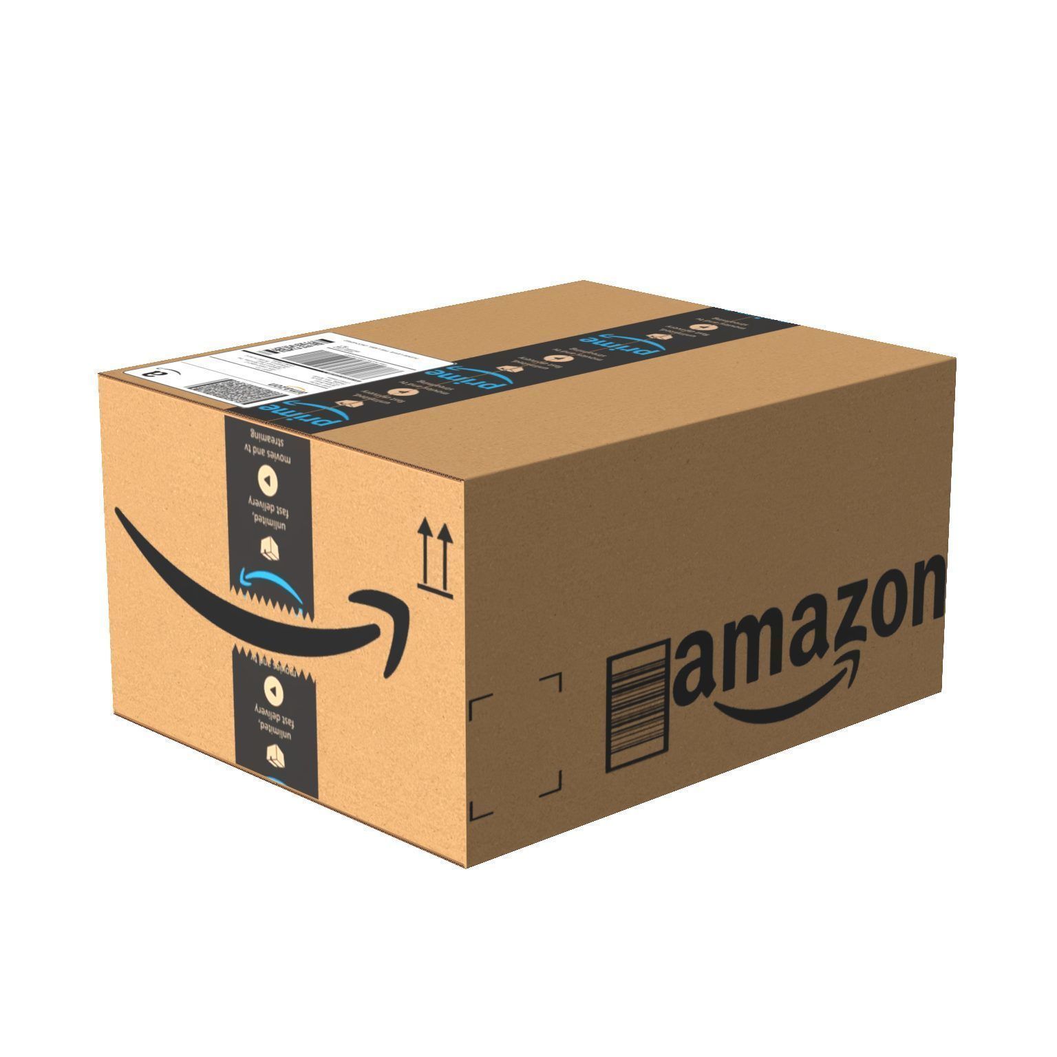 Amazon box 2J PBR 02 Low-poly 3D model_1