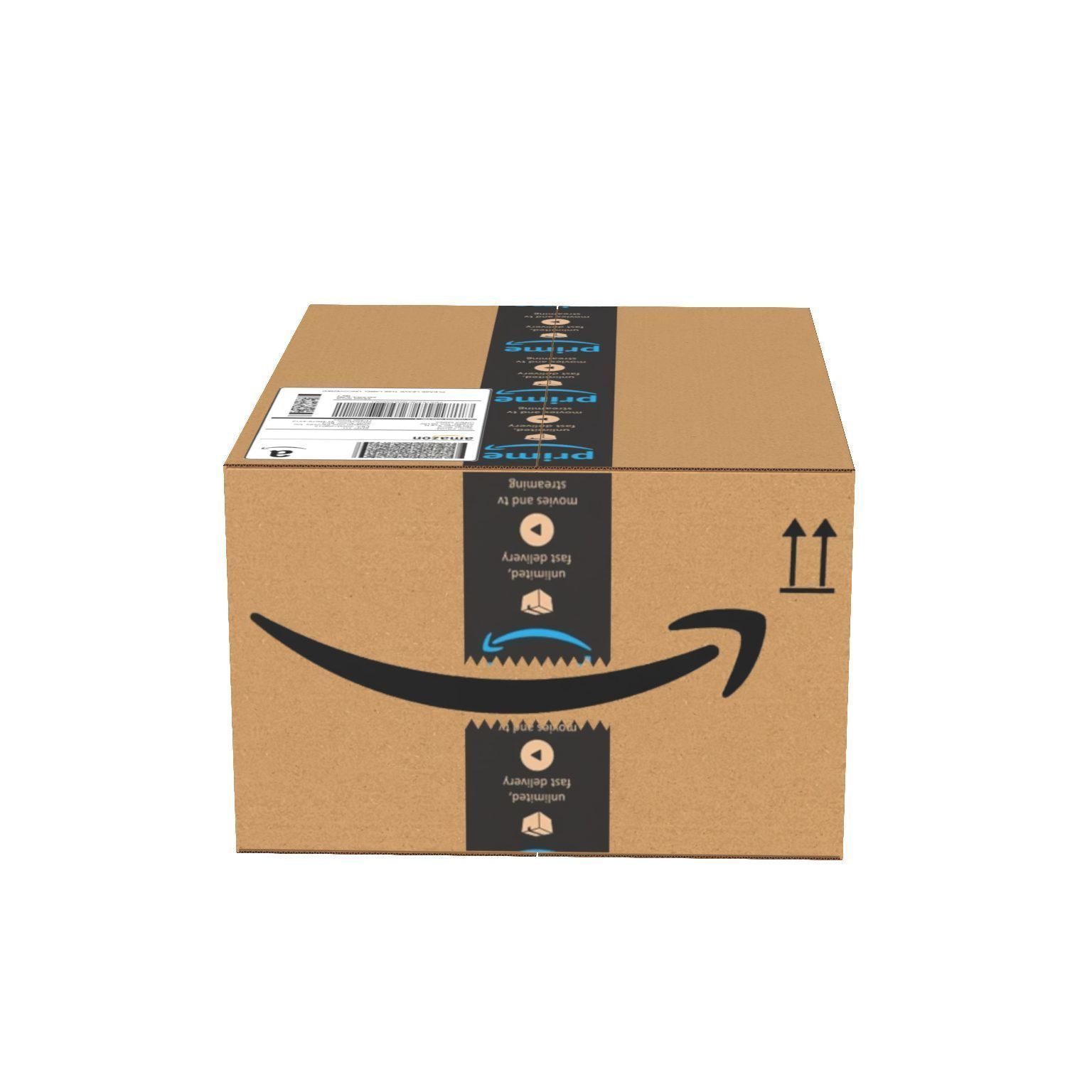 Amazon box 2J PBR 02 Low-poly 3D model_2