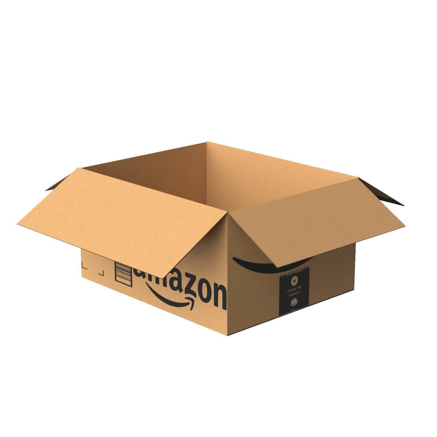Amazon box 2J PBR 02 Low-poly 3D model_12