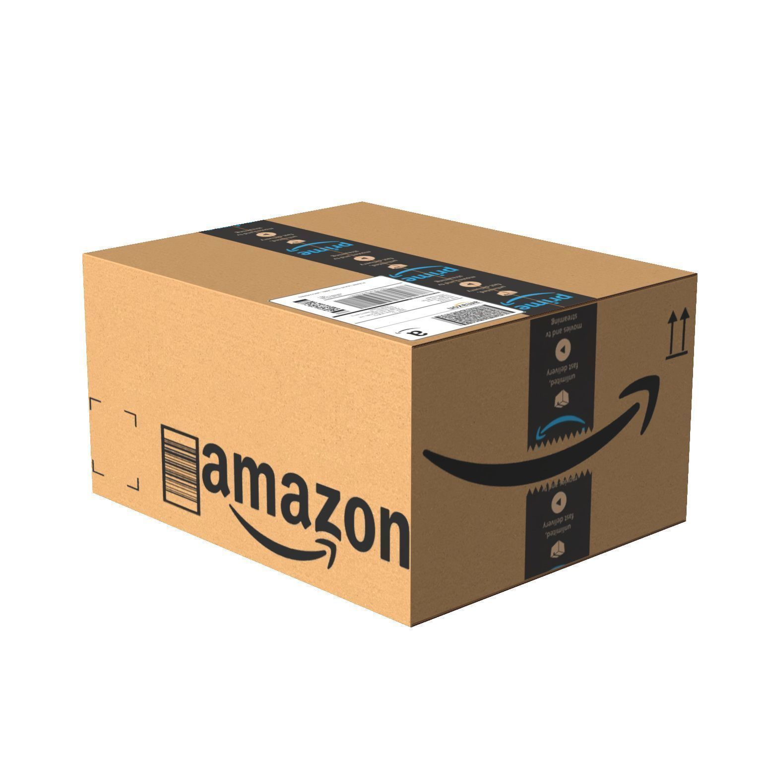 Amazon box 2J PBR 02 Low-poly 3D model_3