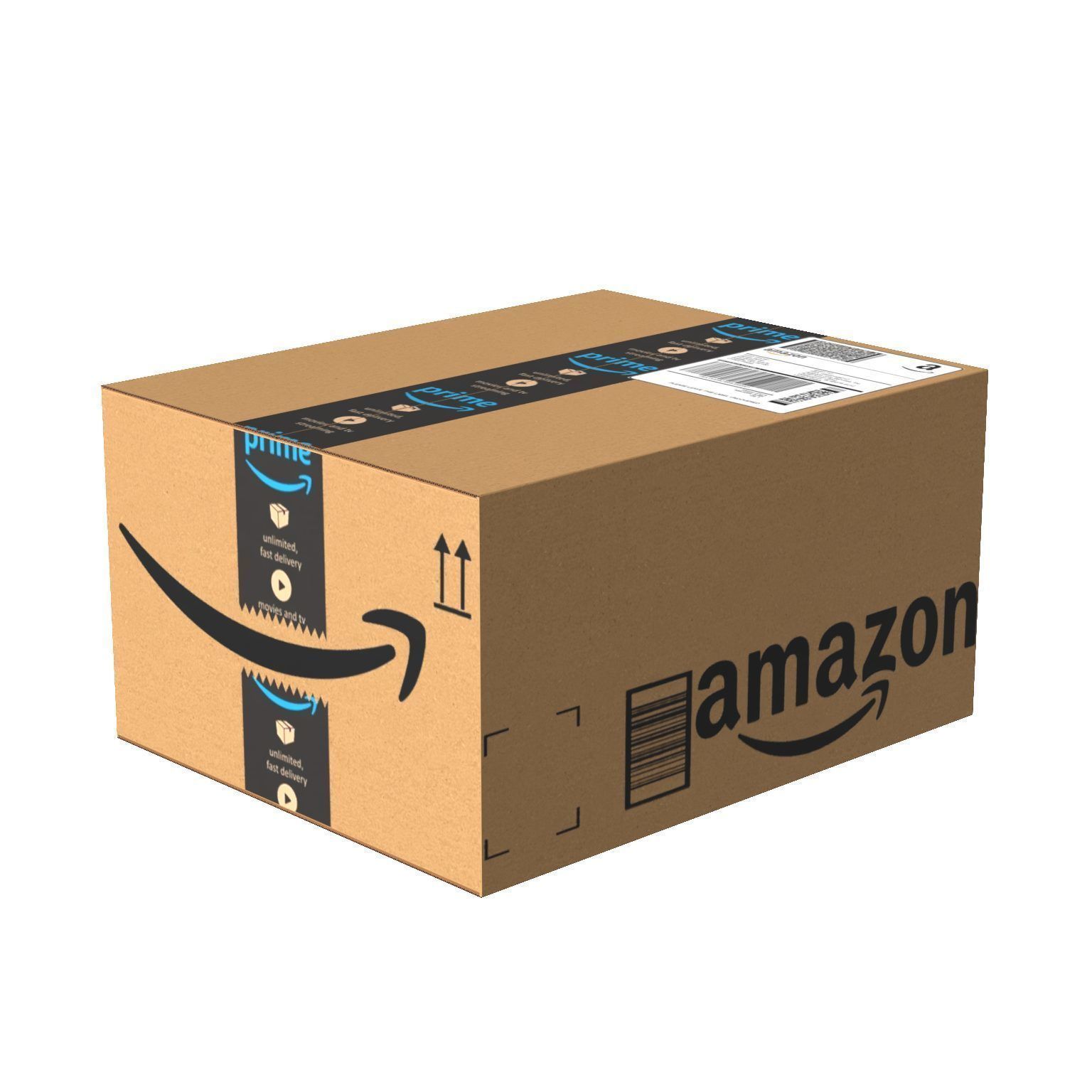 Amazon box 2J PBR 02 Low-poly 3D model_5