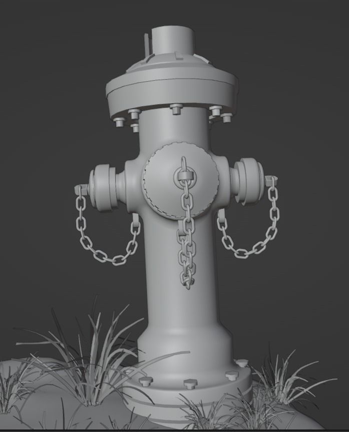 Fire Hydrant Low-poly 3D model Low-poly 3D model_4