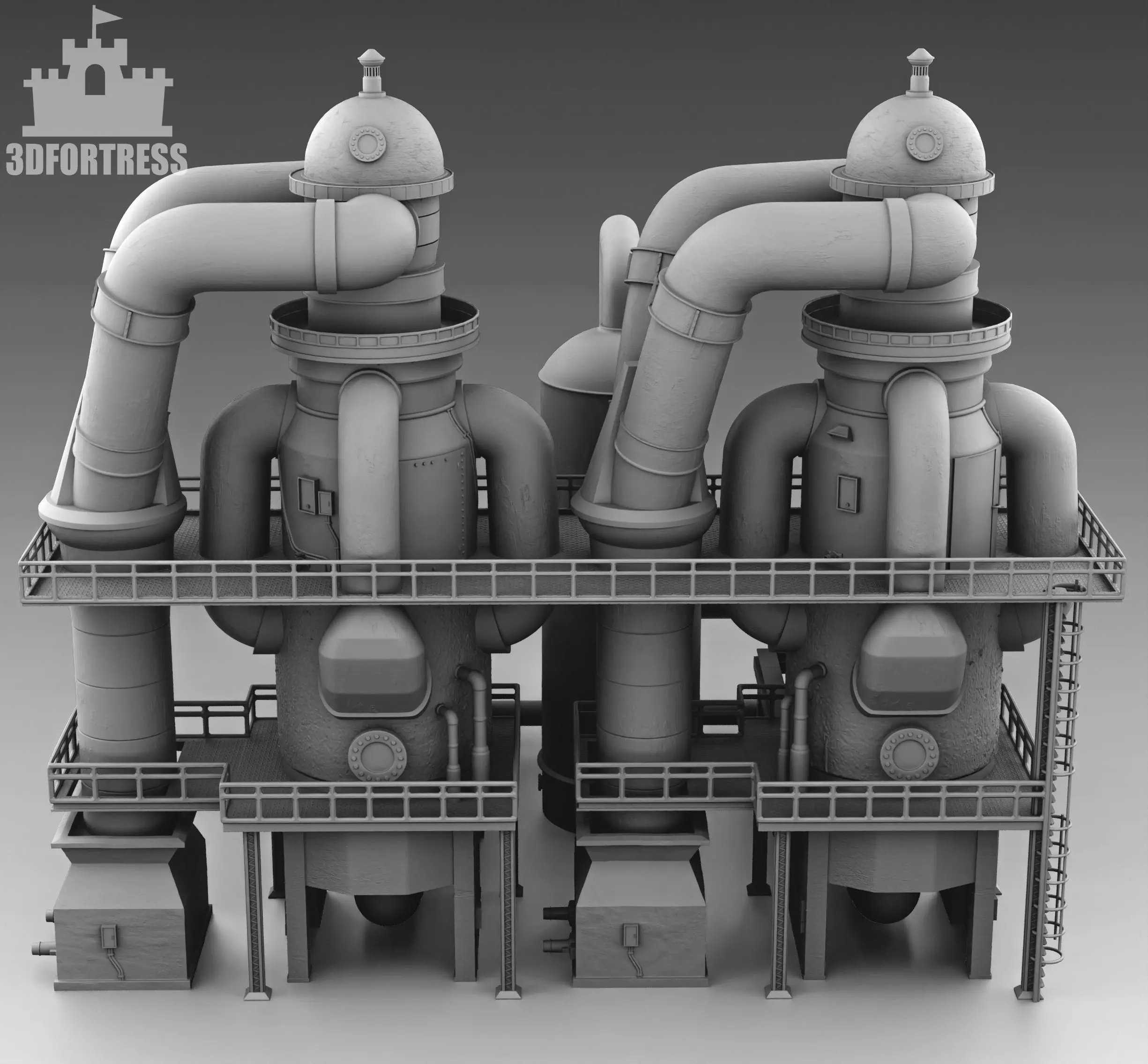 Styrofoam production plant 3D print model_0