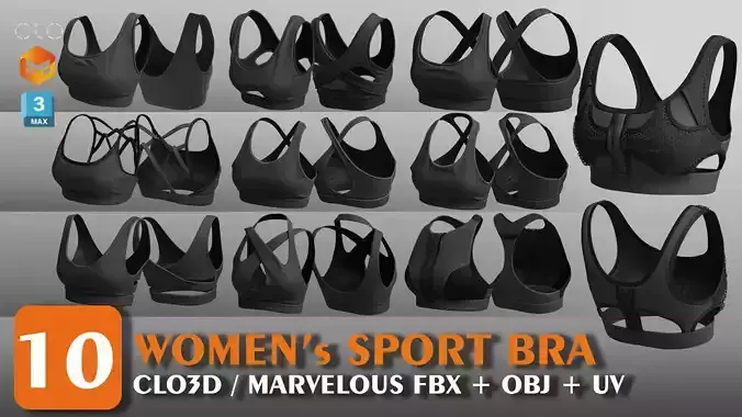 10 SPORT BRA 3dmodel