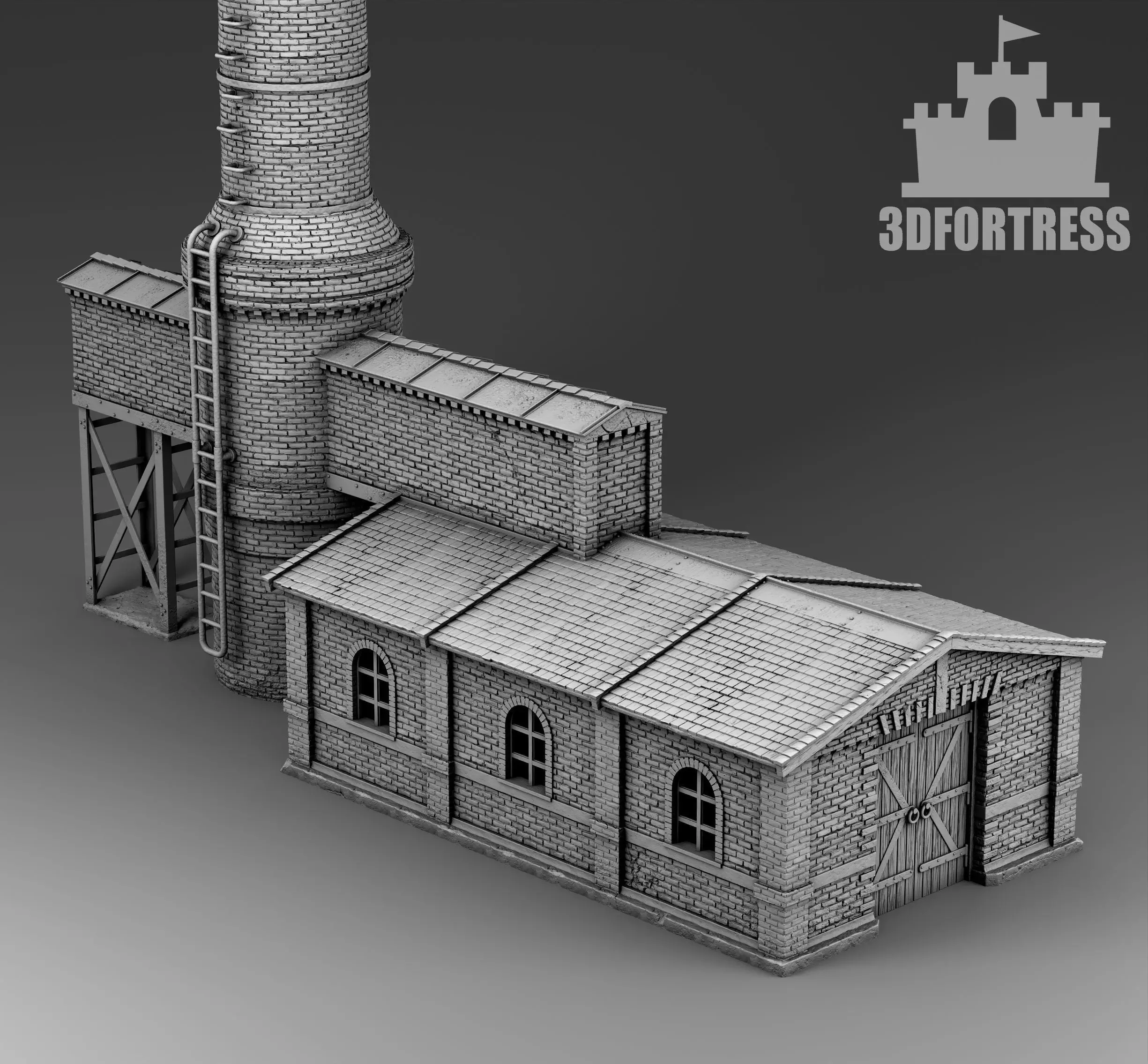 Small heating building 3D print model