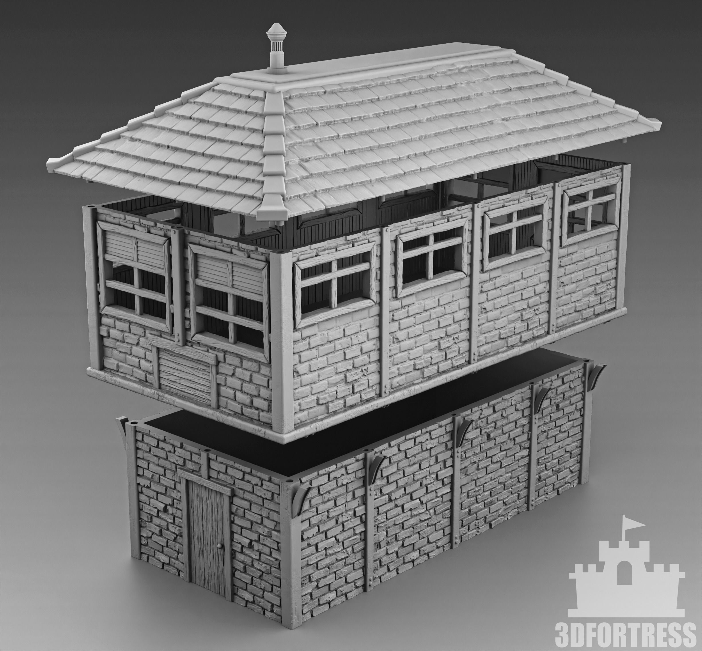 Railway House 3D print model_3