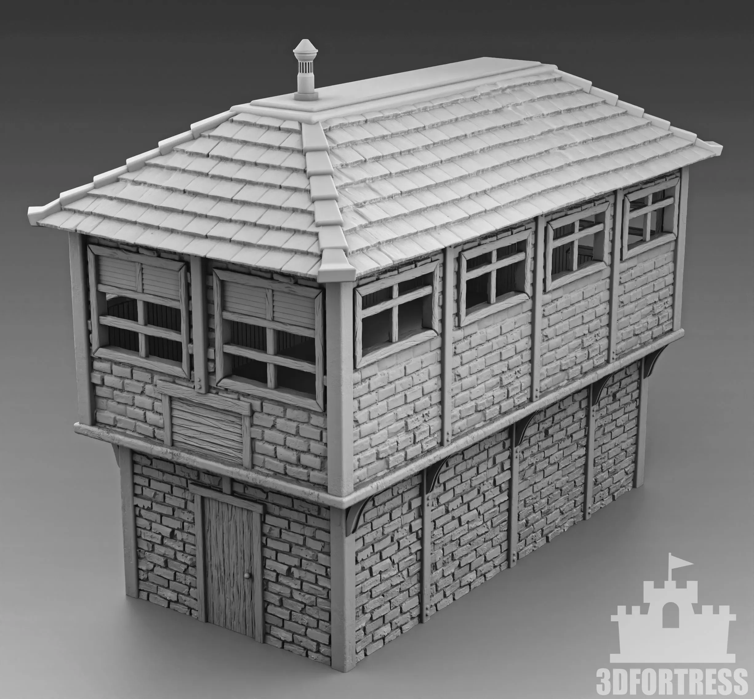 Railway House 3D print model_0