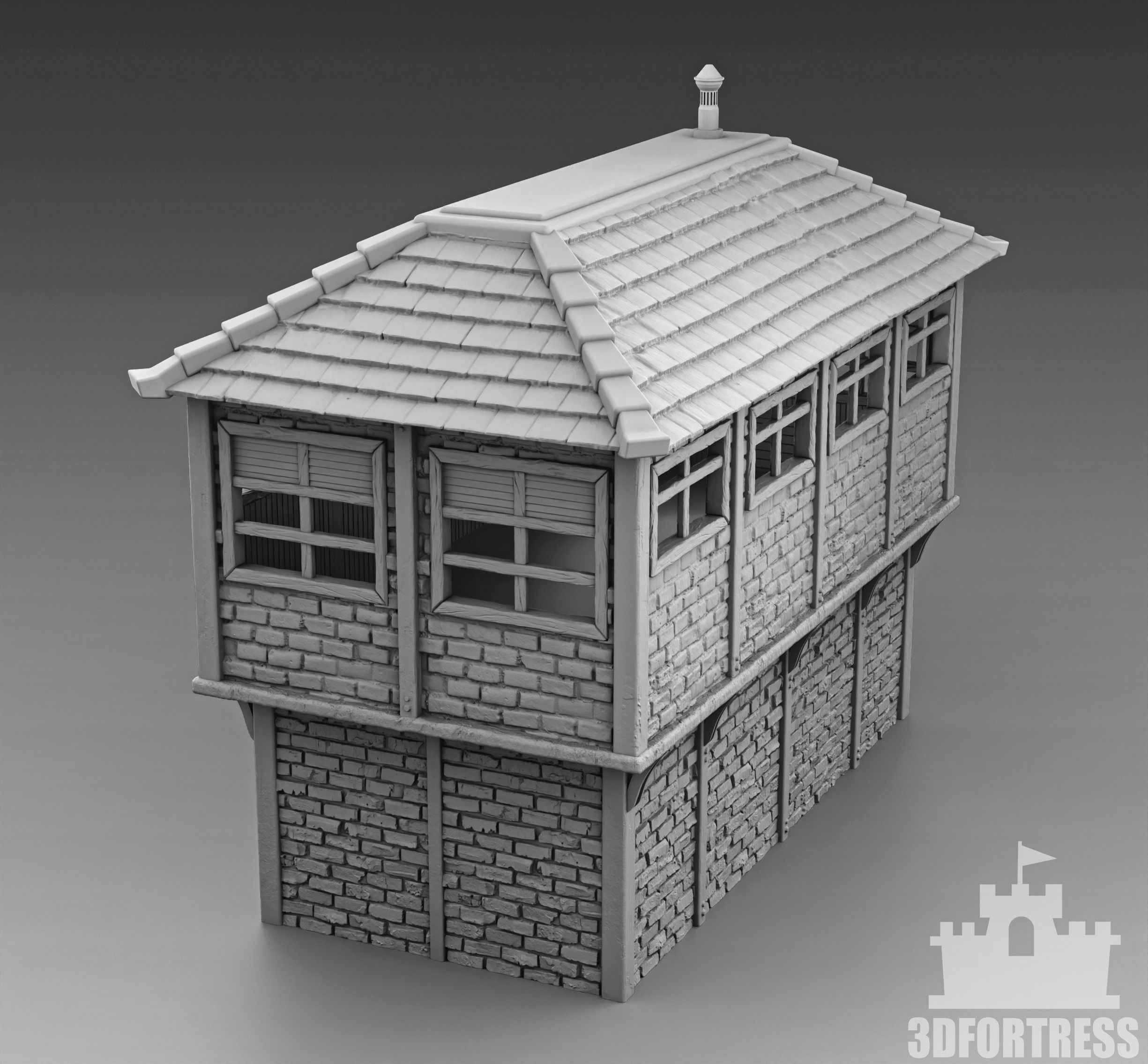 Railway House 3D print model_2