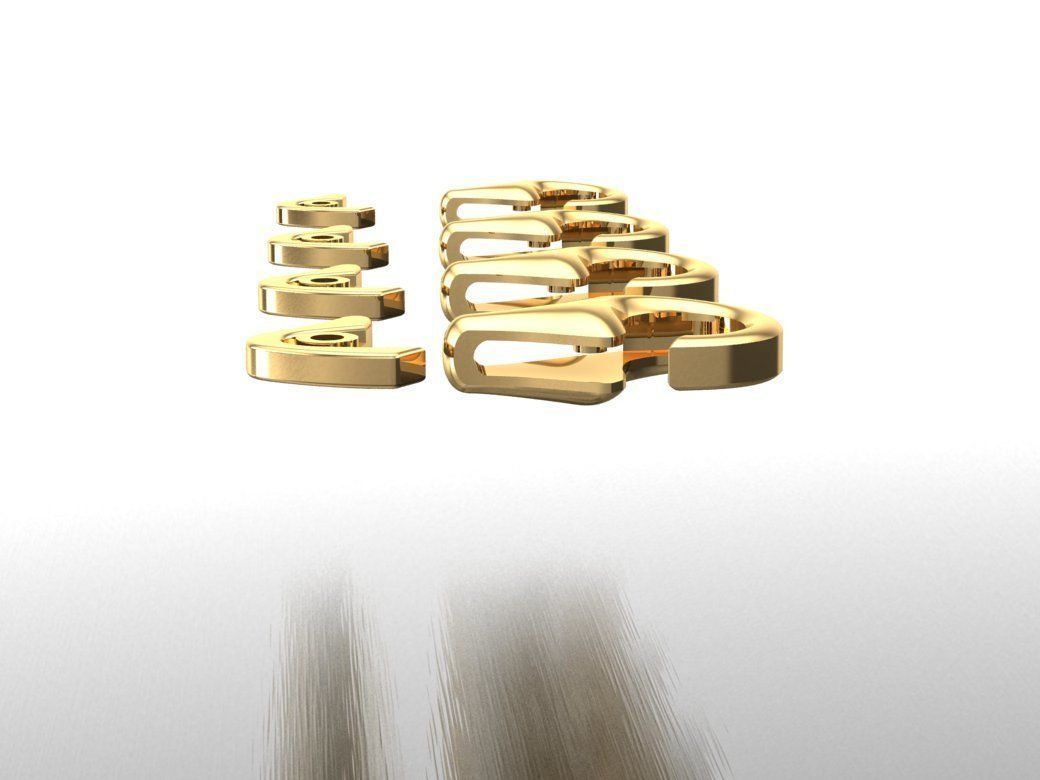 LOBSTER LOCK CLASPS 3D  for Bracelet or chains G-515 3D print model_3