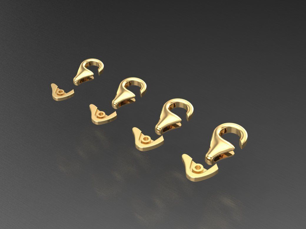 LOBSTER LOCK CLASPS 3D  for Bracelet or chains G-515 3D print model_2
