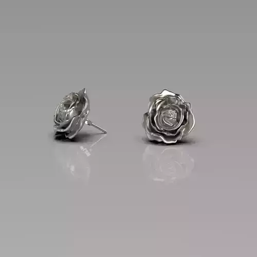 Peony earrings studs