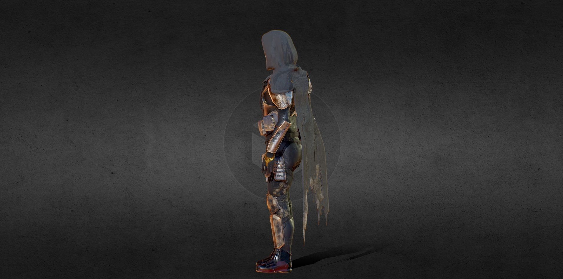 Ghost Animated Low-poly 3D model_4