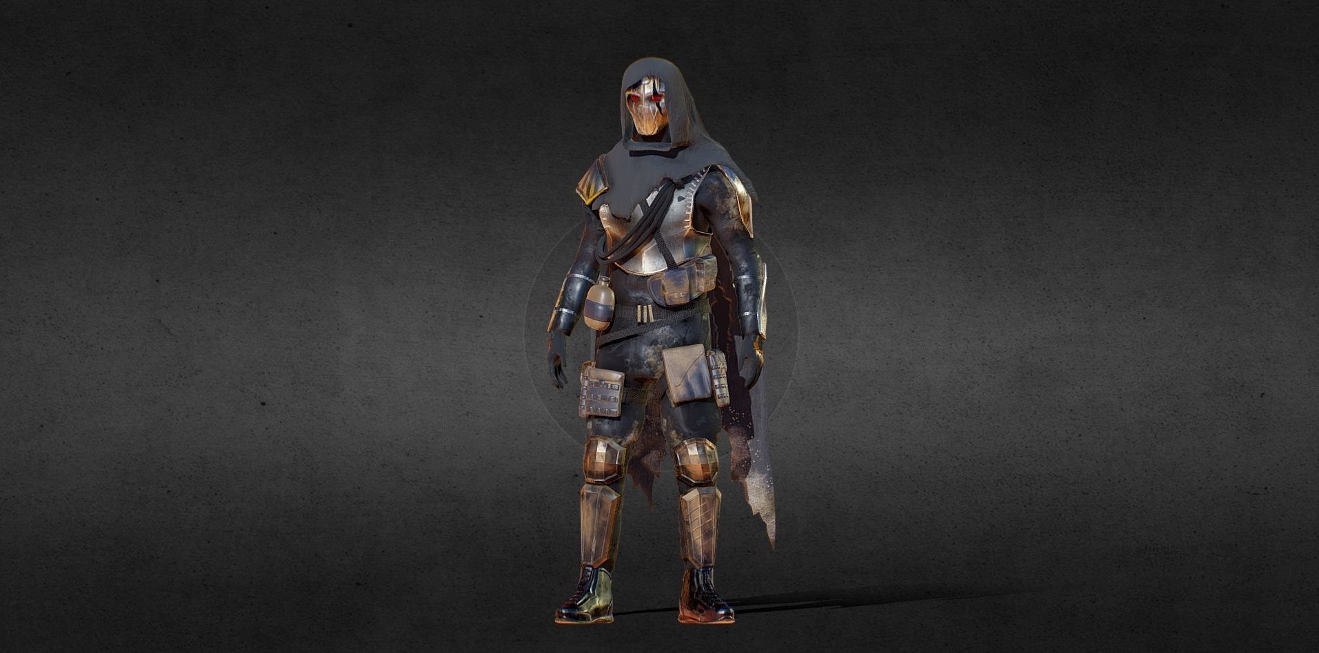 Ghost Animated Low-poly 3D model_1