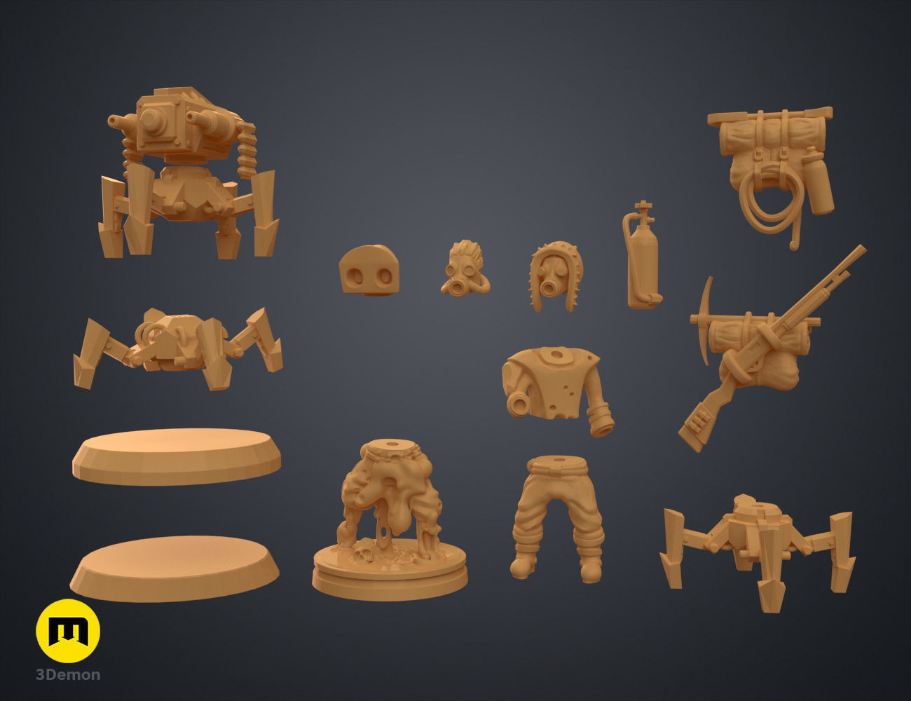 Magnetic DnD - Postapocalyptic Pack 3D print model_42