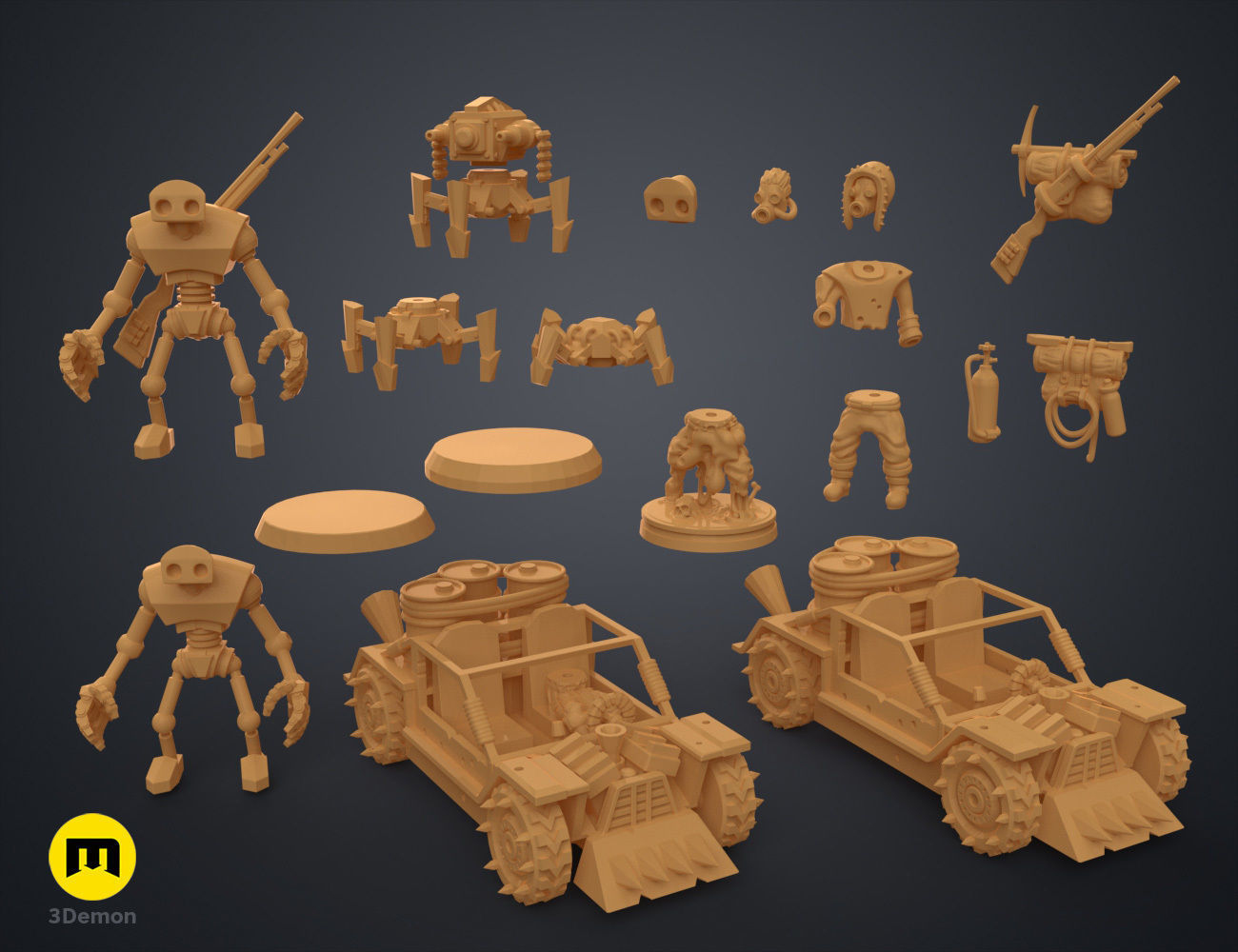 Magnetic DnD - Postapocalyptic Pack 3D print model_2