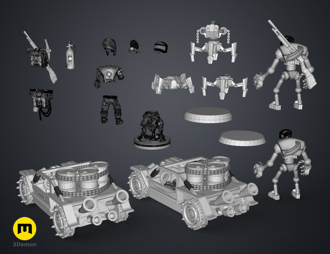 Magnetic DnD - Postapocalyptic Pack 3D print model_14