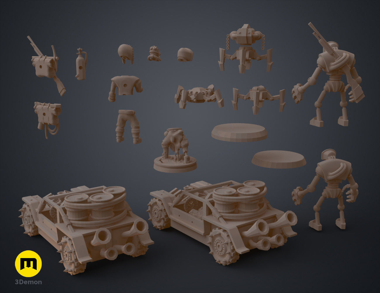 Magnetic DnD - Postapocalyptic Pack 3D print model_13