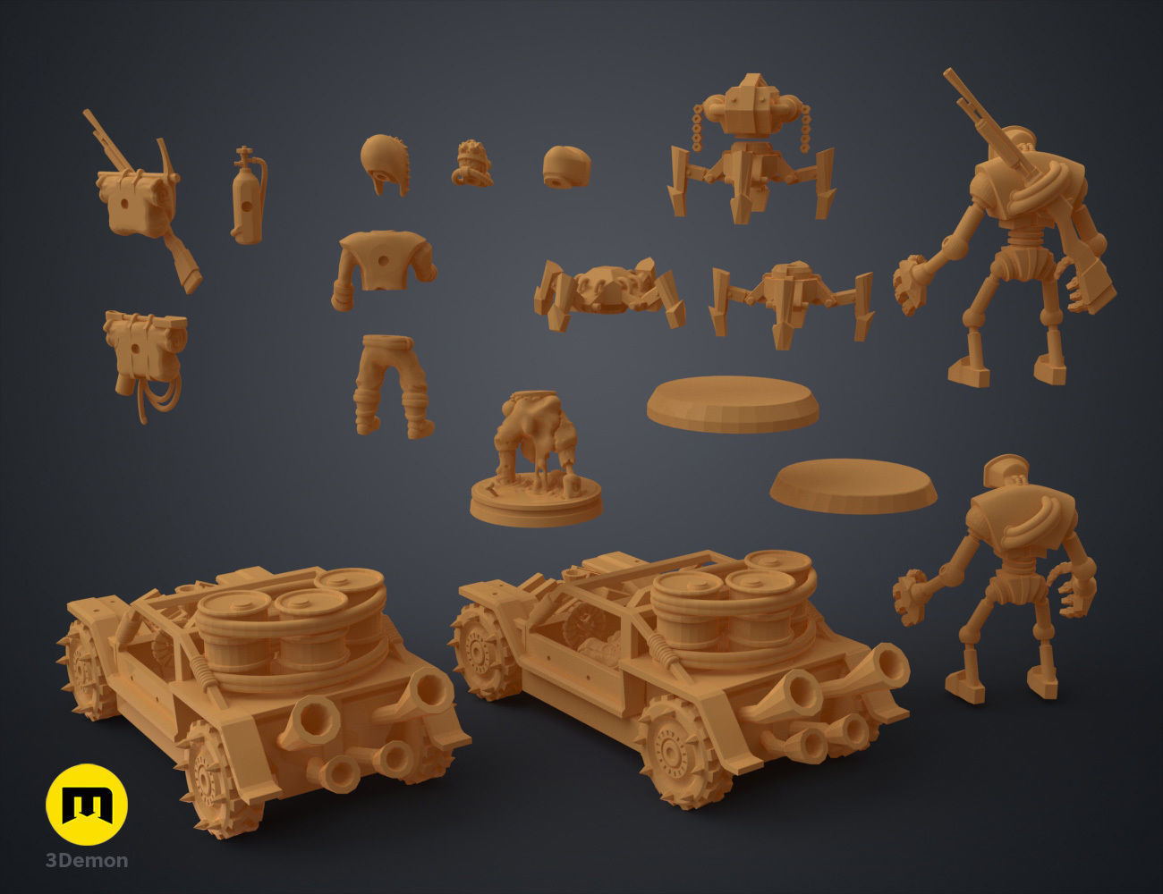 Magnetic DnD - Postapocalyptic Pack 3D print model_3