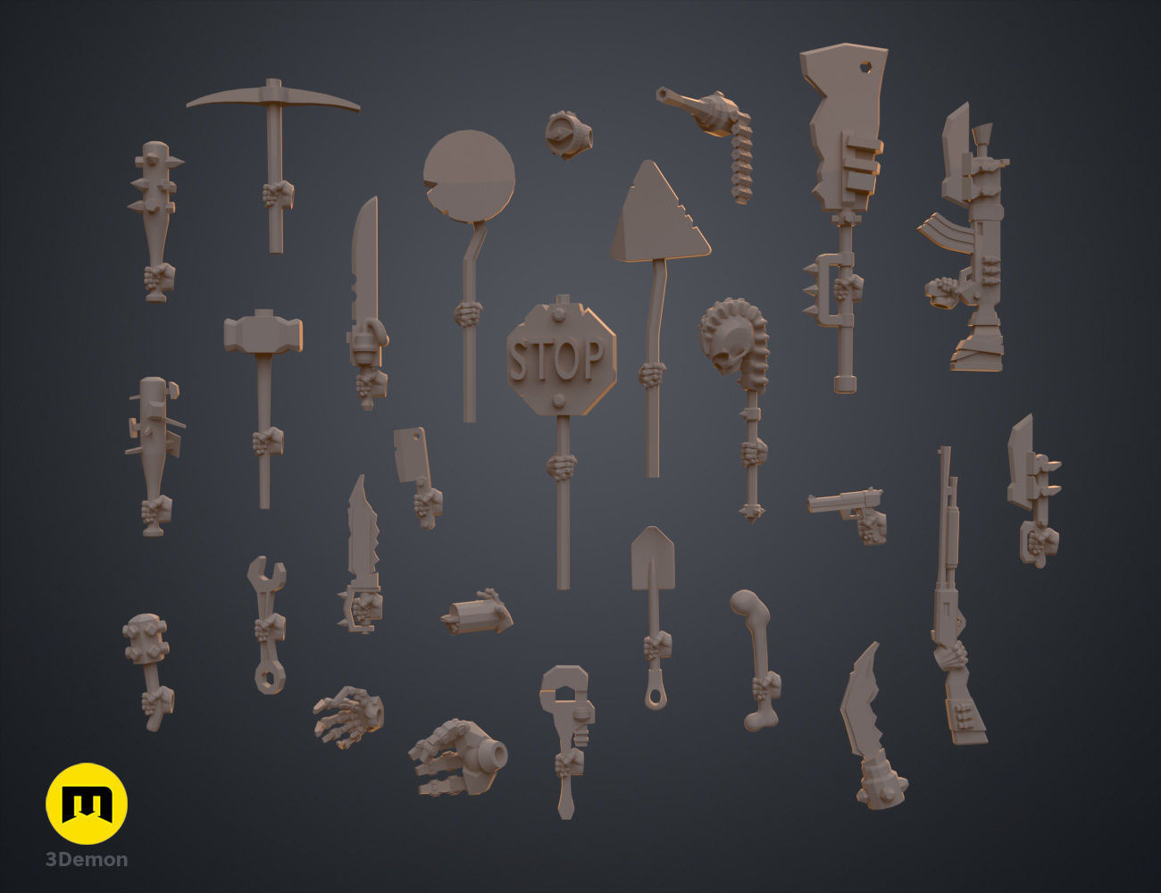 Magnetic DnD - Postapocalyptic Pack 3D print model_9